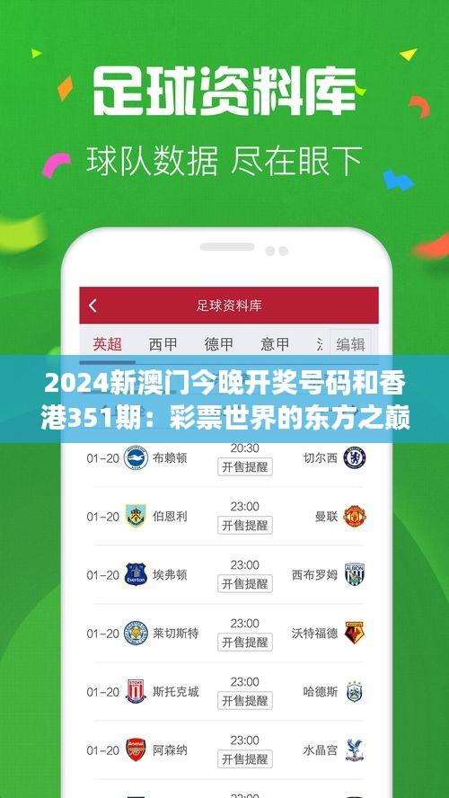 2024新澳門(mén)今晚開(kāi)獎(jiǎng)號(hào)碼和香港351期：彩票世界的東方之巔