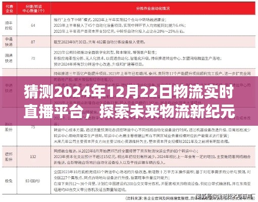 2024年物流實時直播平臺展望，探索未來物流新紀元的發(fā)展趨勢與預測分析