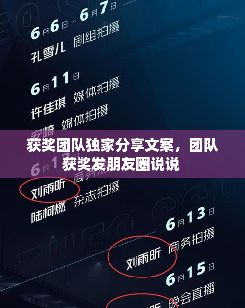 獲獎團隊獨家分享文案，團隊獲獎發(fā)朋友圈說說 