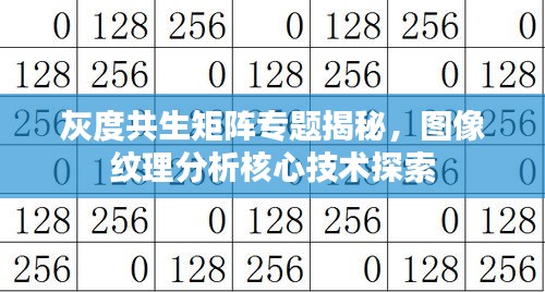 灰度共生矩陣專題揭秘，圖像紋理分析核心技術(shù)探索