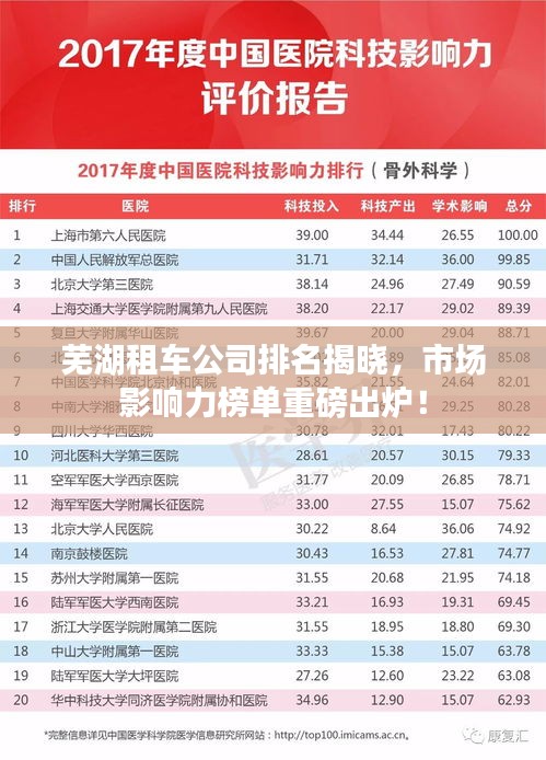 蕪湖租車公司排名揭曉，市場影響力榜單重磅出爐！
