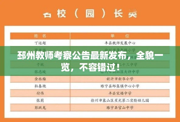 邳州教師考察公告最新發(fā)布，全貌一覽，不容錯過！
