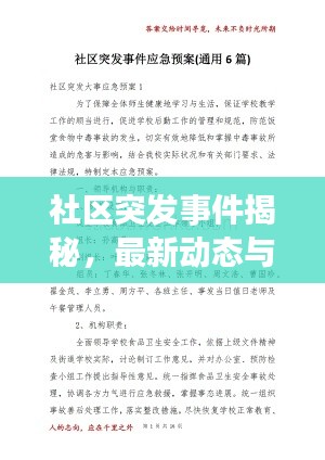 社區(qū)突發(fā)事件揭秘，最新動(dòng)態(tài)與應(yīng)對(duì)舉措一網(wǎng)打盡！