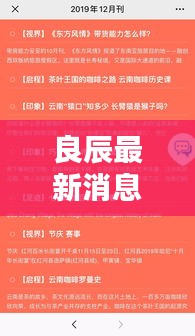 良辰最新消息新聞揭秘，不容錯過的精彩內(nèi)容！