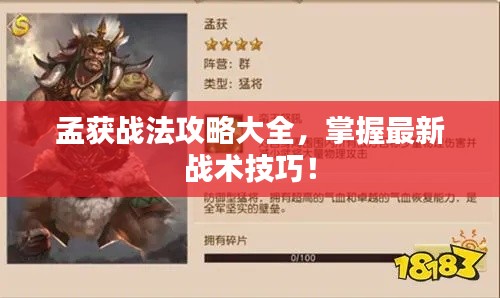 孟獲戰(zhàn)法攻略大全，掌握最新戰(zhàn)術(shù)技巧！