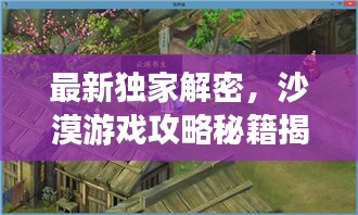 最新獨家解密，沙漠游戲攻略秘籍揭秘