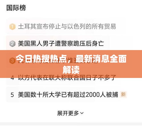 今日熱搜熱點(diǎn)，最新消息全面解讀