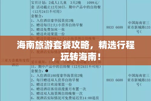 海南旅游套餐攻略，精選行程，玩轉(zhuǎn)海南！