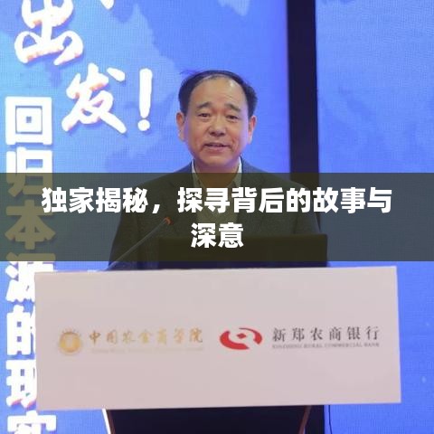 獨家揭秘，探尋背后的故事與深意