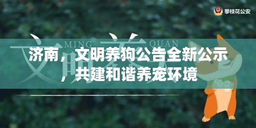 濟(jì)南，文明養(yǎng)狗公告全新公示，共建和諧養(yǎng)寵環(huán)境