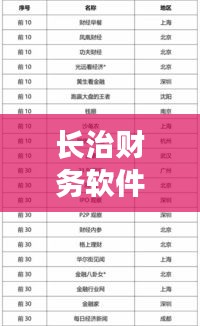 長治財(cái)務(wù)軟件公司排名揭秘，行業(yè)影響力榜單揭曉！