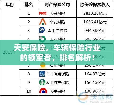 天安保險，車輛保險行業(yè)的領(lǐng)軍者，排名解析！