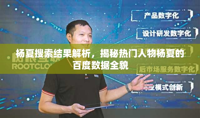 楊夏搜索結果解析，揭秘熱門人物楊夏的百度數(shù)據(jù)全貌