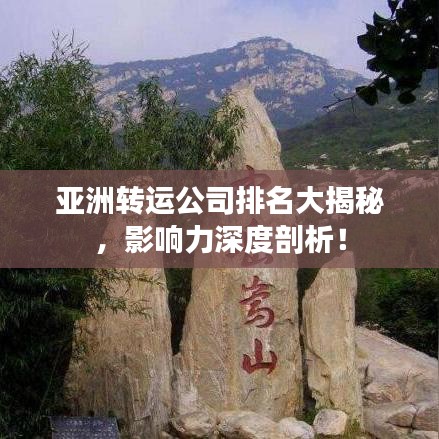 亞洲轉(zhuǎn)運公司排名大揭秘，影響力深度剖析！
