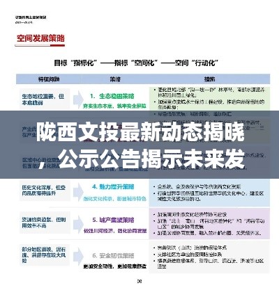 隴西文投最新動(dòng)態(tài)揭曉，公示公告揭示未來發(fā)展藍(lán)圖